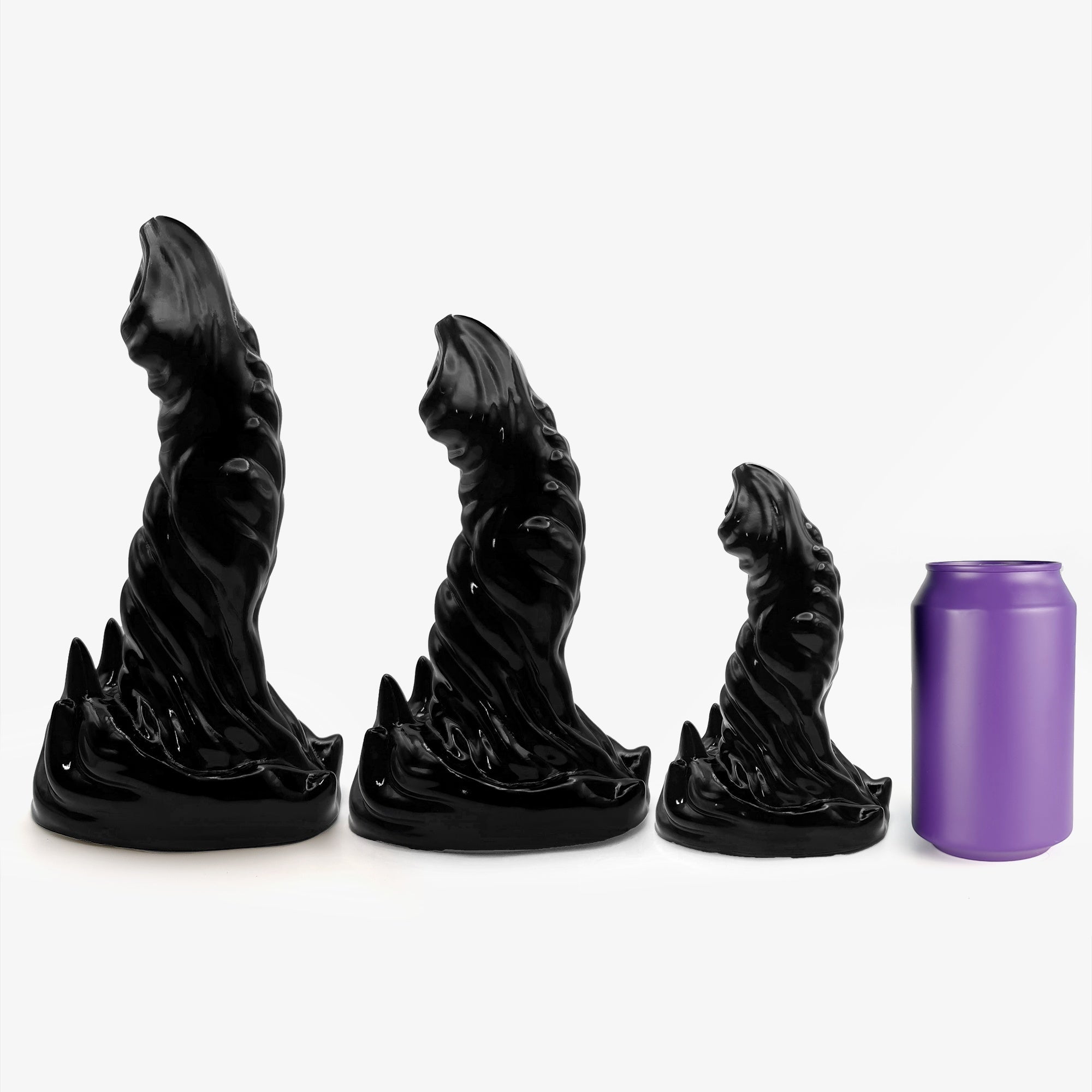 The arbora dildo size comparison next to 330ml can.