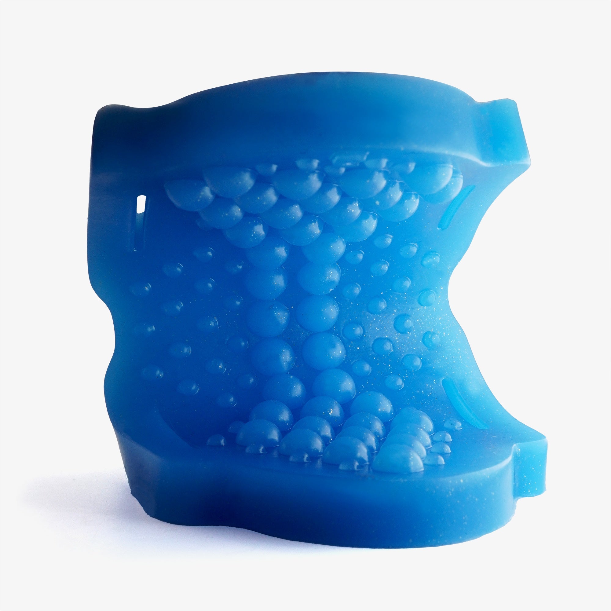 The bubble grinder folded over.