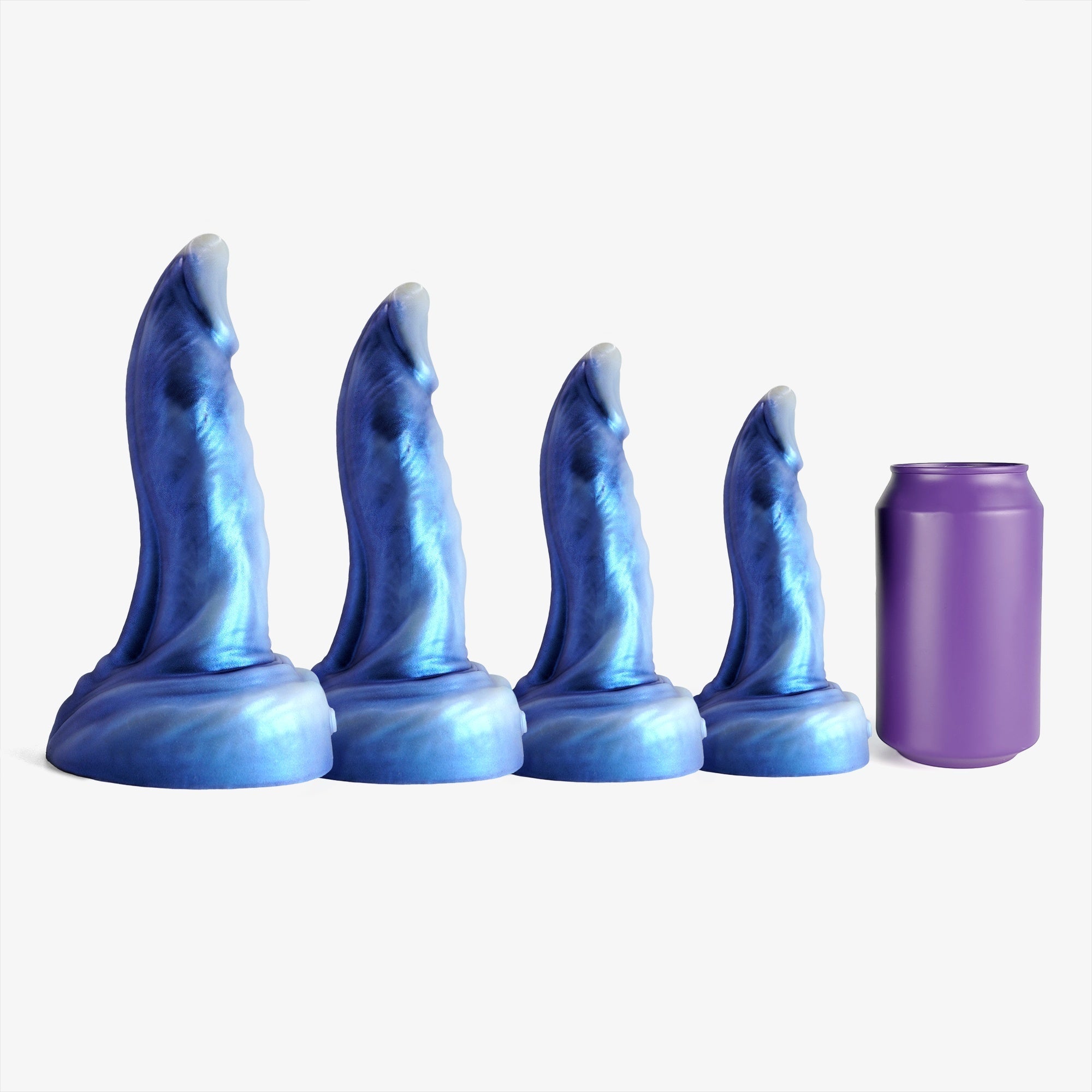 The dragon dildo size comparison next to 330ml can.