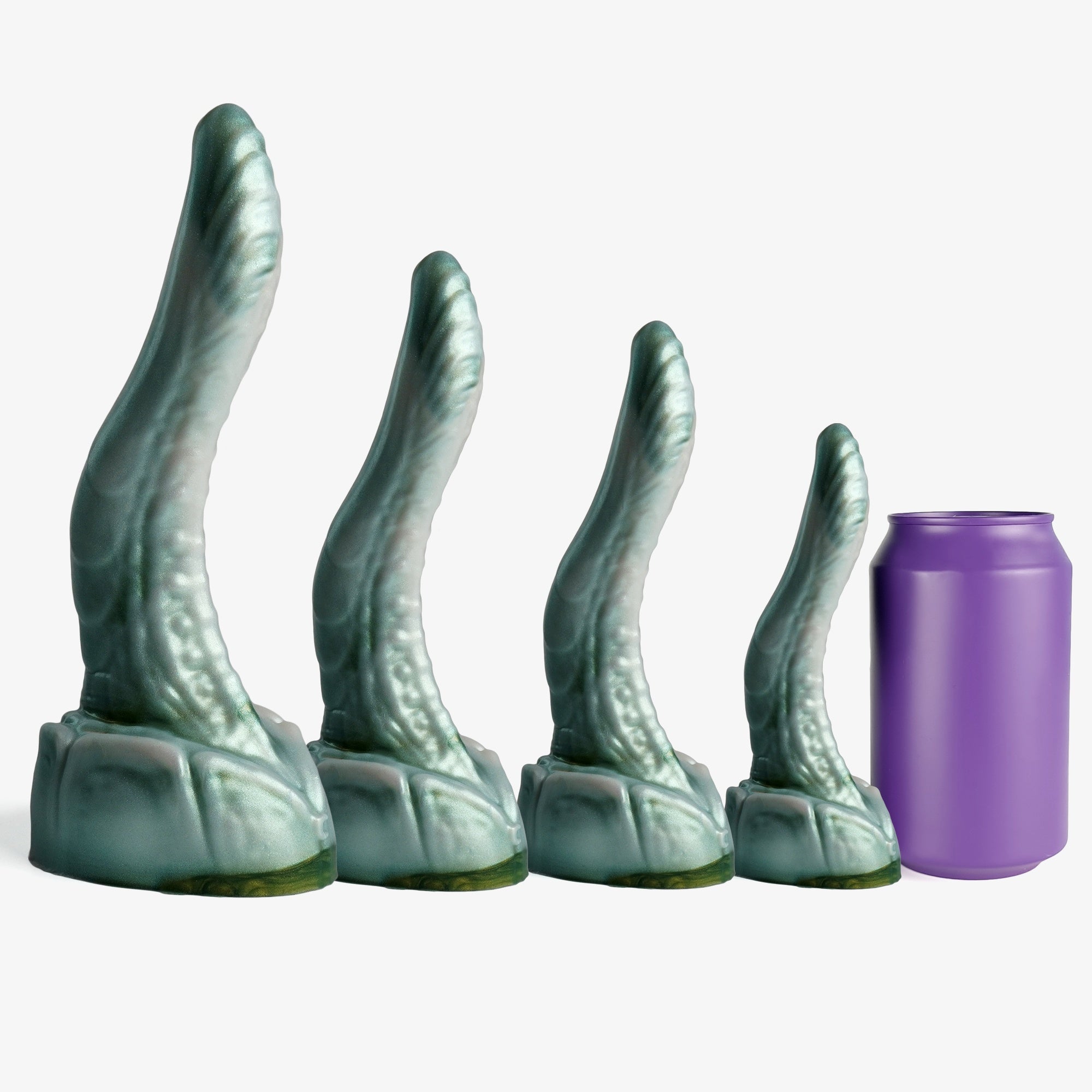 The dragon ii dildo size comparison next to 330ml can.