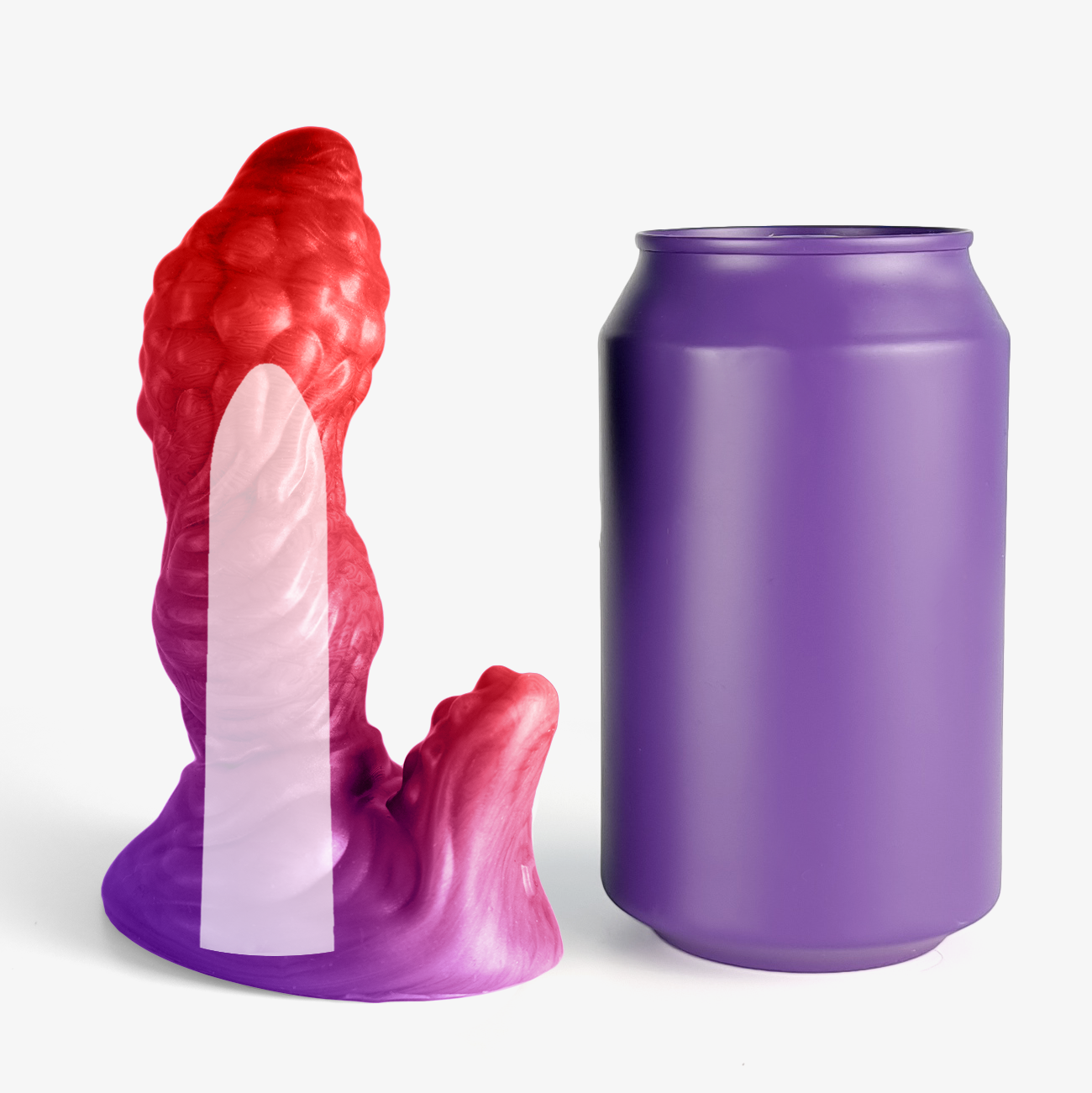 The geeyem bullet sleeve size comparison next to 330ml can.