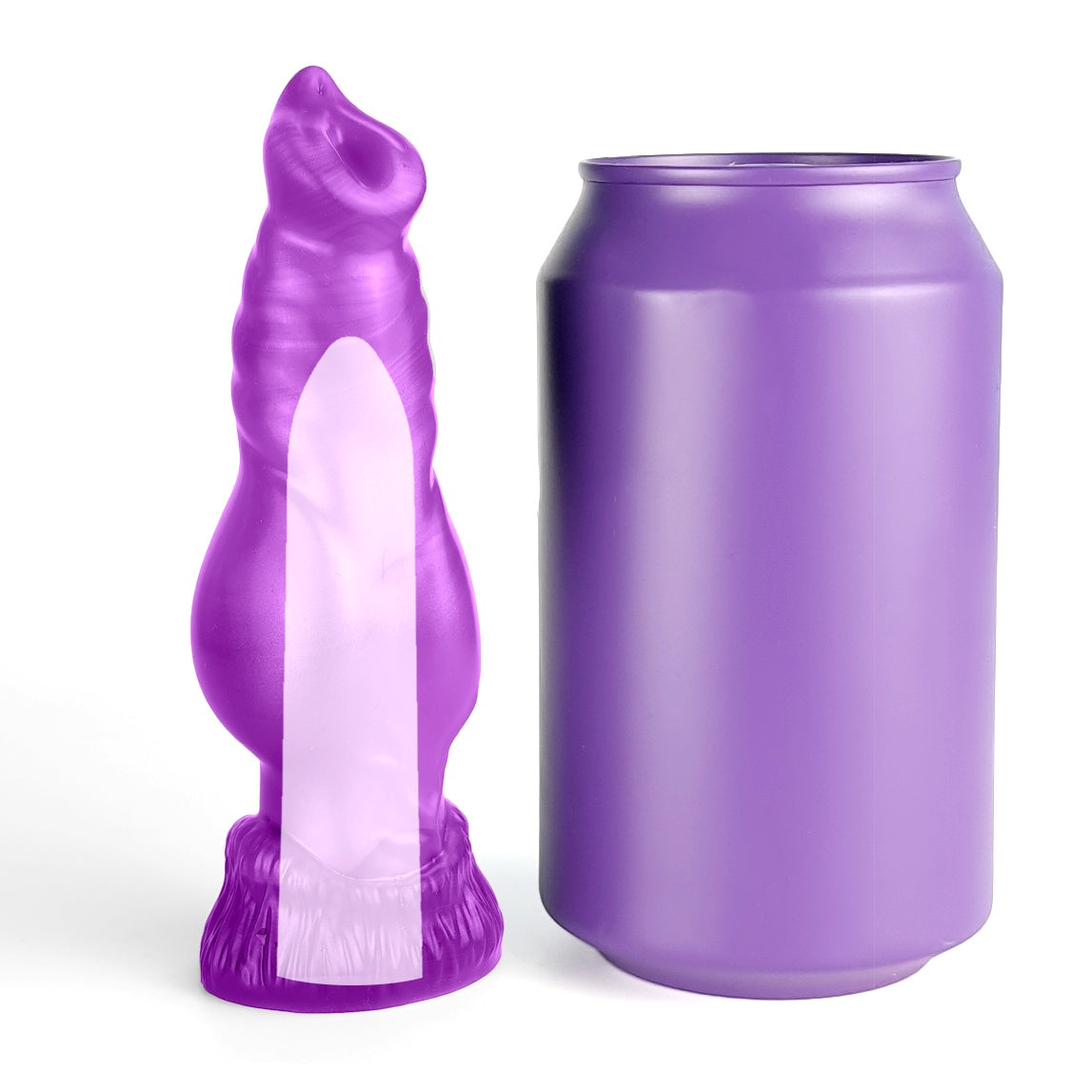 The knot bullet sleeve size comparison next to 330ml can.