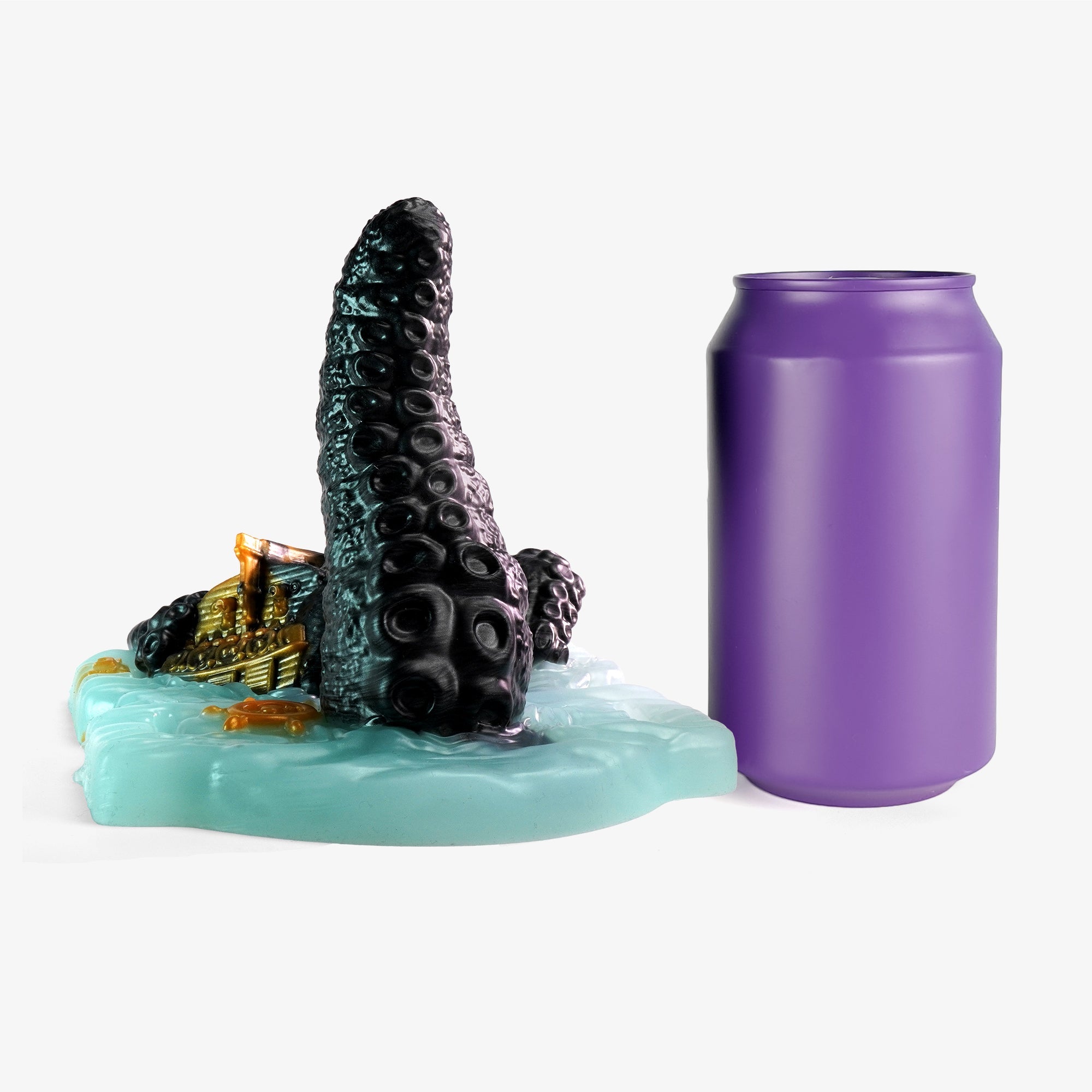 The tentacle grinder v size comparison next to 330ml can.